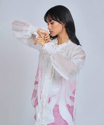 White Knot N Frill Shirt 2