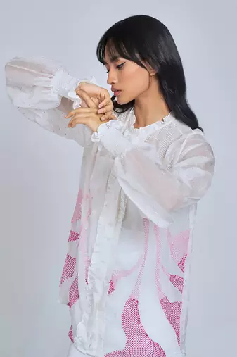 White Knot N Frill Shirt