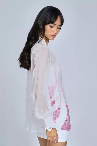 White Knot N Frill Shirt