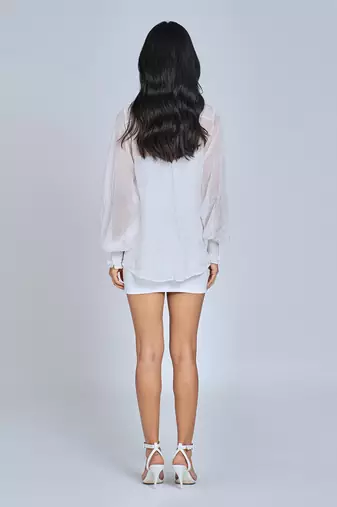White Knot N Frill Shirt