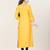 Mustard embroidered rayon ethnic-kurtis