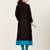 Brown embroidered rayon ethnic-kurtis