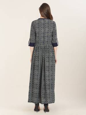 Multicolor printed rayon ethnic-kurtis 2