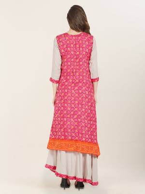 Off-white printed rayon ethnic-kurtis 2