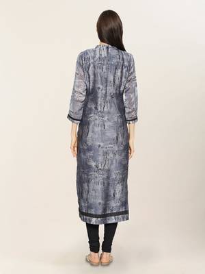 Grey embroidered crepe ethnic-kurtis 2