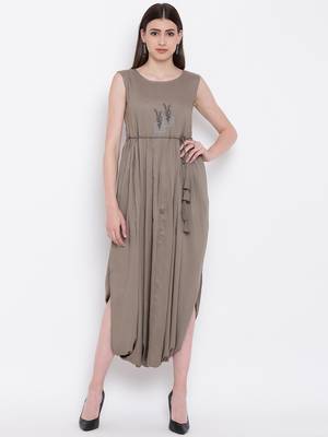 Grey embroidered rayon ethnic-kurtis 1