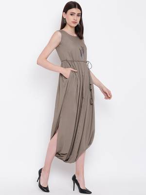 Grey embroidered rayon ethnic-kurtis 3