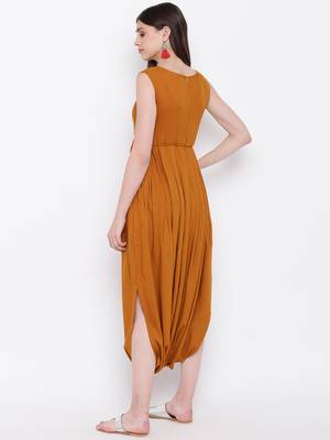 Mustard embroidered rayon ethnic-kurtis 2