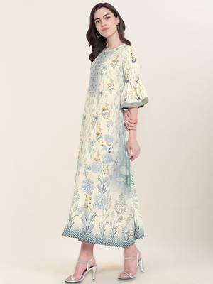 Cream printed silk ethnic-kurtis 3