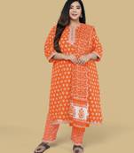 Orange gotta patti cotton salwar