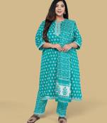 Turquoise gotta patti cotton salwar
