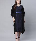 Black printed crepe kaftans