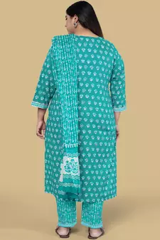 Turquoise gotta patti cotton salwar