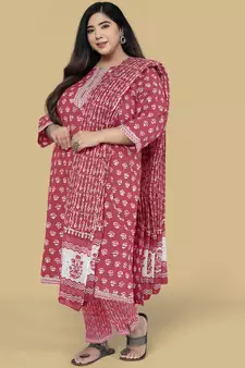 Pink gotta patti cotton salwar