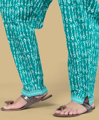 Turquoise gotta patti cotton salwar 4