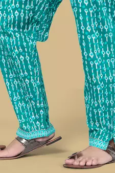 Turquoise gotta patti cotton salwar