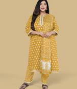 Mustard gotta patti cotton salwar