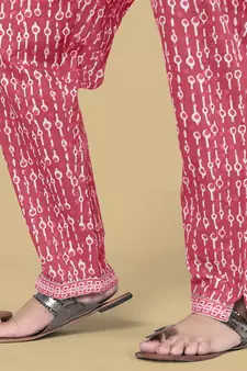 Pink gotta patti cotton salwar