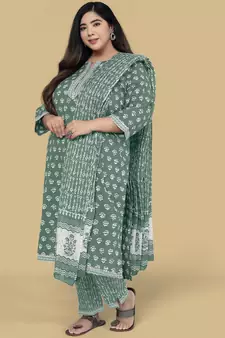 Green gotta patti cotton salwar