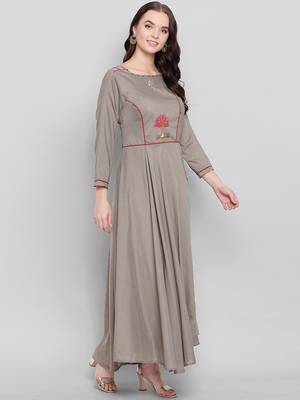 Grey embroidered silk ethnic-kurtis 4