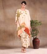 Conversational Printed Jumpsuit With Embroidered Jacket