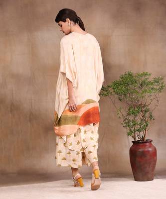 Conversational Printed Jumpsuit With Embroidered Jacket 4