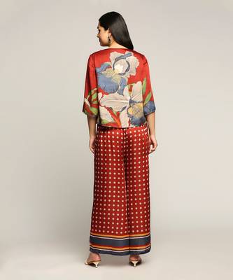 Red orchid Bloom Printed Co-Ord Set 3