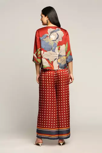 Red orchid Bloom Printed Co-Ord Set
