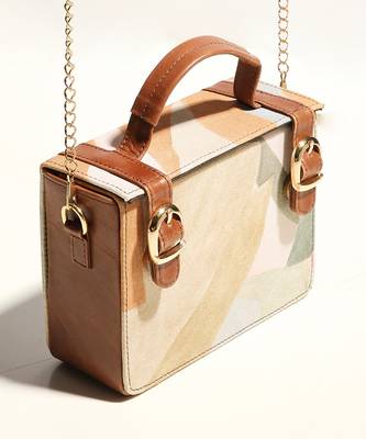 Multicolor Convesational embellished sling bag 2