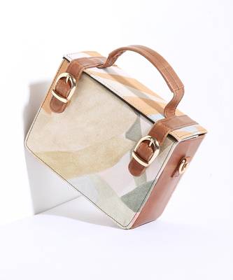 Multicolor Convesational embellished sling bag 3