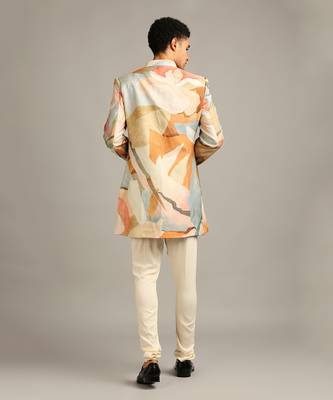 Multi Colour Conversational Printed Sherwani Set 3