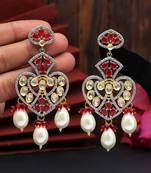 Maroon danglers-drops