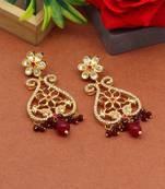 Maroon danglers-drops