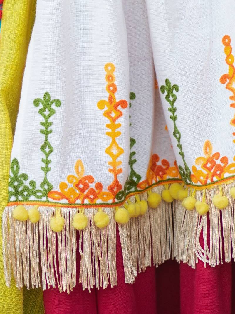 Ghoomar Fantasy Lime yellow Ethnic Chaniya Choli Set for Girls