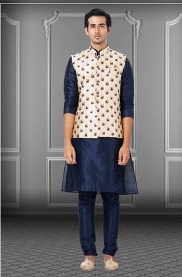 Festive Wear Designer Kurta Pyjama With Jacket 1