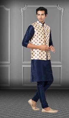 Festive Wear Designer Kurta Pyjama With Jacket 2