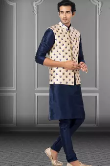 Festive Wear Designer Kurta Pyjama With Jacket