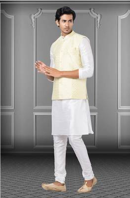 Festive Wear Designer Kurta Pyjama With Jacket 2