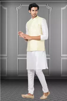 Festive Wear Designer Kurta Pyjama With Jacket