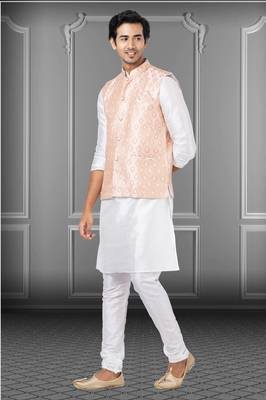 Festive Wear Designer Kurta Pyjama With Jacket 2