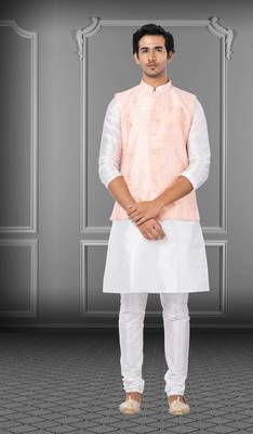 Festive Wear Designer Kurta Pyjama With Jacket 1