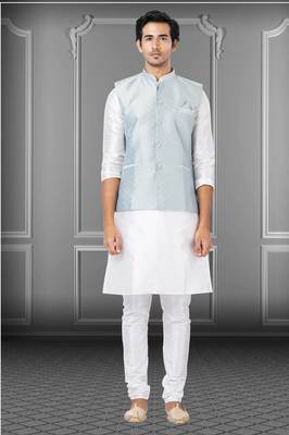 Festive Wear Designer Kurta Pyjama With Jacket 1