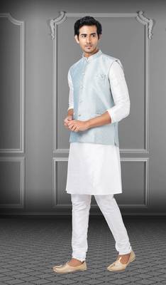 Festive Wear Designer Kurta Pyjama With Jacket 2