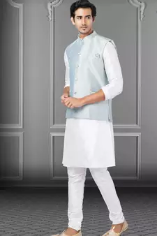 Festive Wear Designer Kurta Pyjama With Jacket