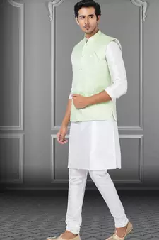 Festive Wear Designer Kurta Pyjama With Jacket
