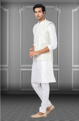 Festive Wear Designer Kurta Pyjama With Jacket 2