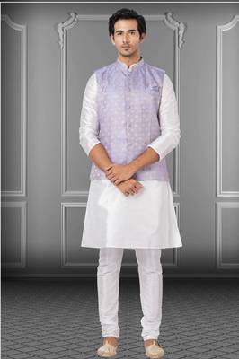 Festive Wear Designer Kurta Pyjama With Jacket 1