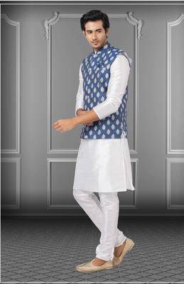 Festive Wear Designer Kurta Pyjama With Jacket 2