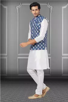 Festive Wear Designer Kurta Pyjama With Jacket
