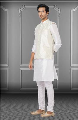 Festive Wear Designer Kurta Pyjama With Jacket 2